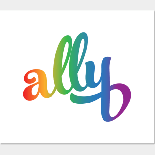 LGBTQIA+ Pride Ally Shirt Posters and Art
